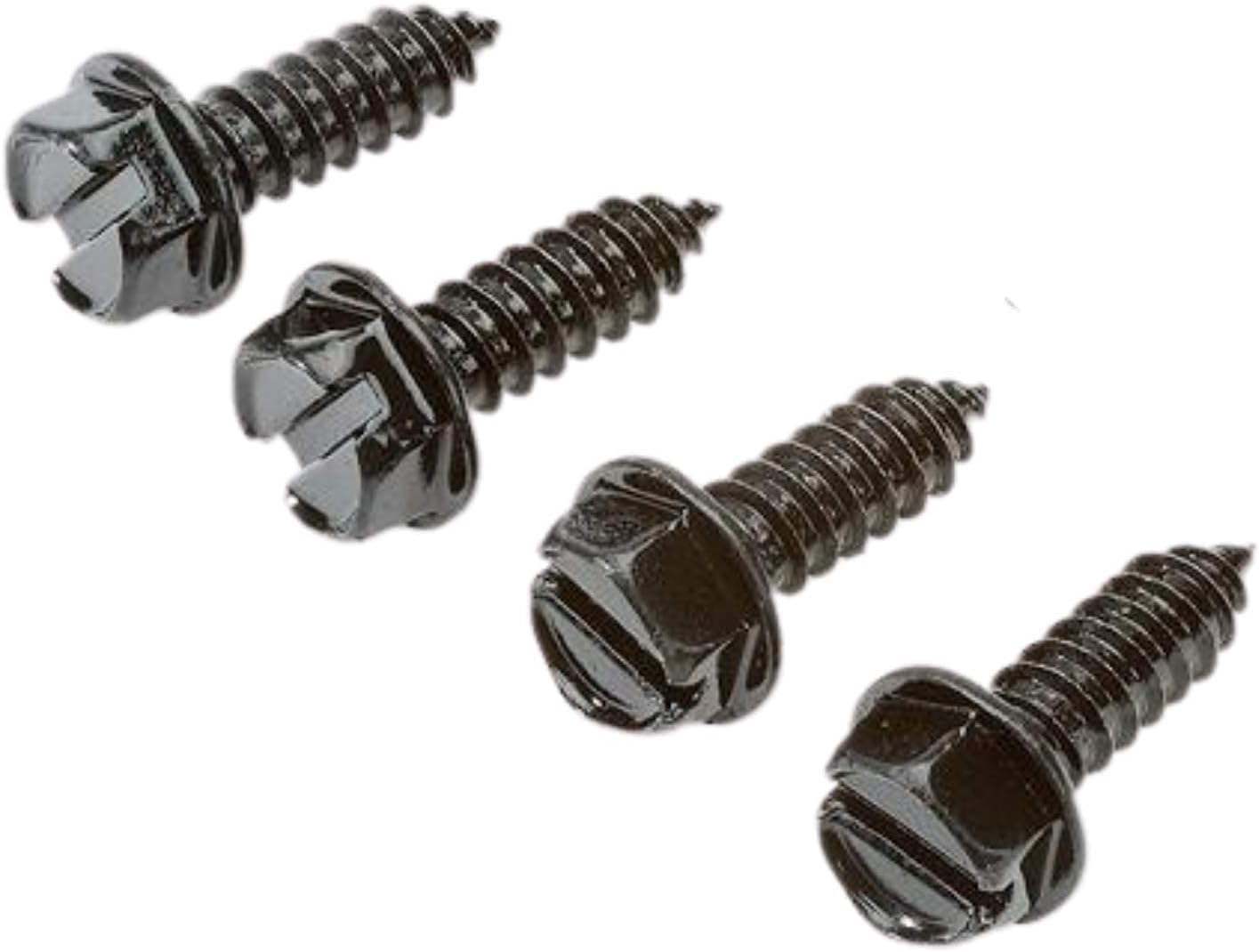 USA Fastener Stainless Steel Screws | Rust Proof, Chrome Locking Screws Set of 4 for License Plate Security to Secure Frames and Covers
