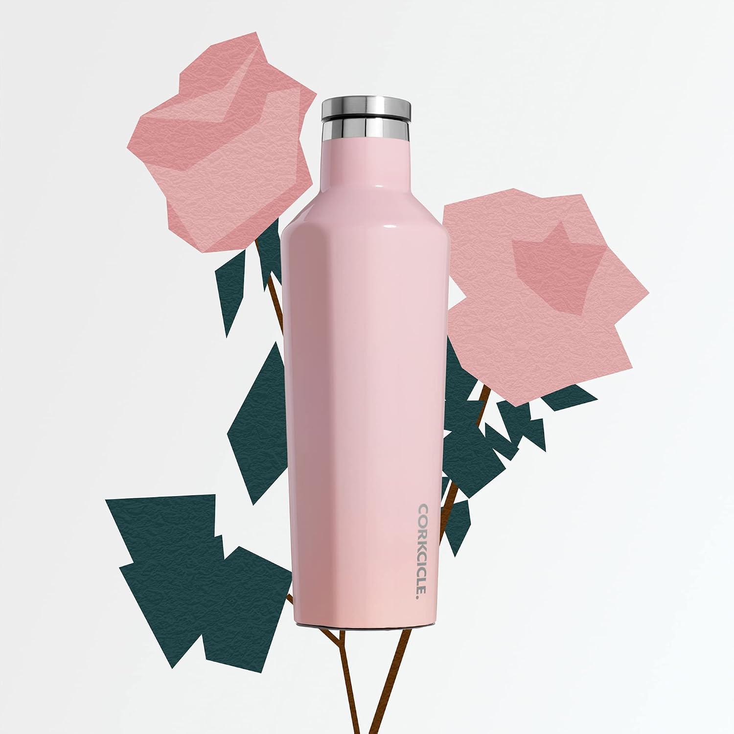 Corkcicle., Canteen Quartz Rose Gloss 16 Ounce