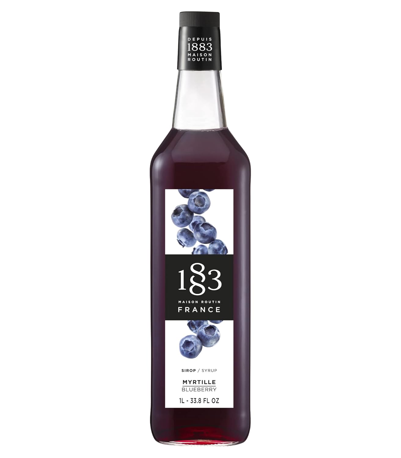 1883 Maple Syrup for Drinks, Made in France, 1 Liter Glass Bottle