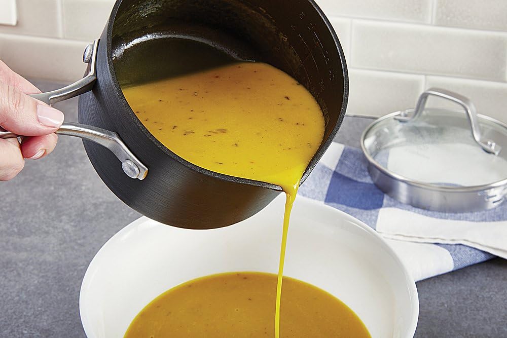 Calphalon 1943333 Classic Nonstick Sauce Pan with Cover, 3.5 quart, Grey