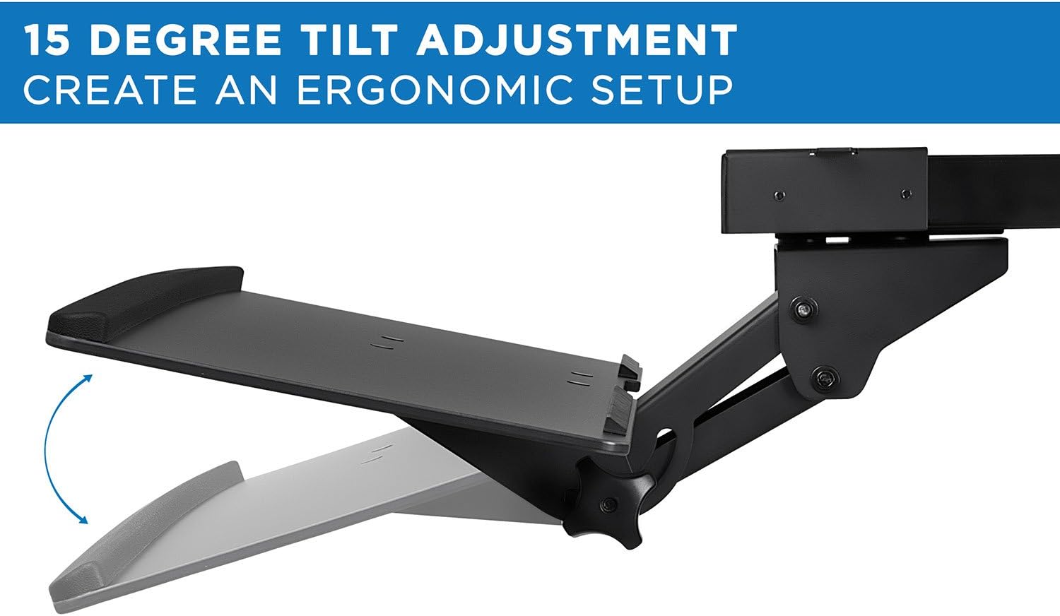 Mount-It! Keyboard Tray Under Desk, Full Motion Computer Keyboard and Mouse Tray, Slide Out Ergonomic Keyboard Drawer with Gel Wrist Pad, 26" Wide