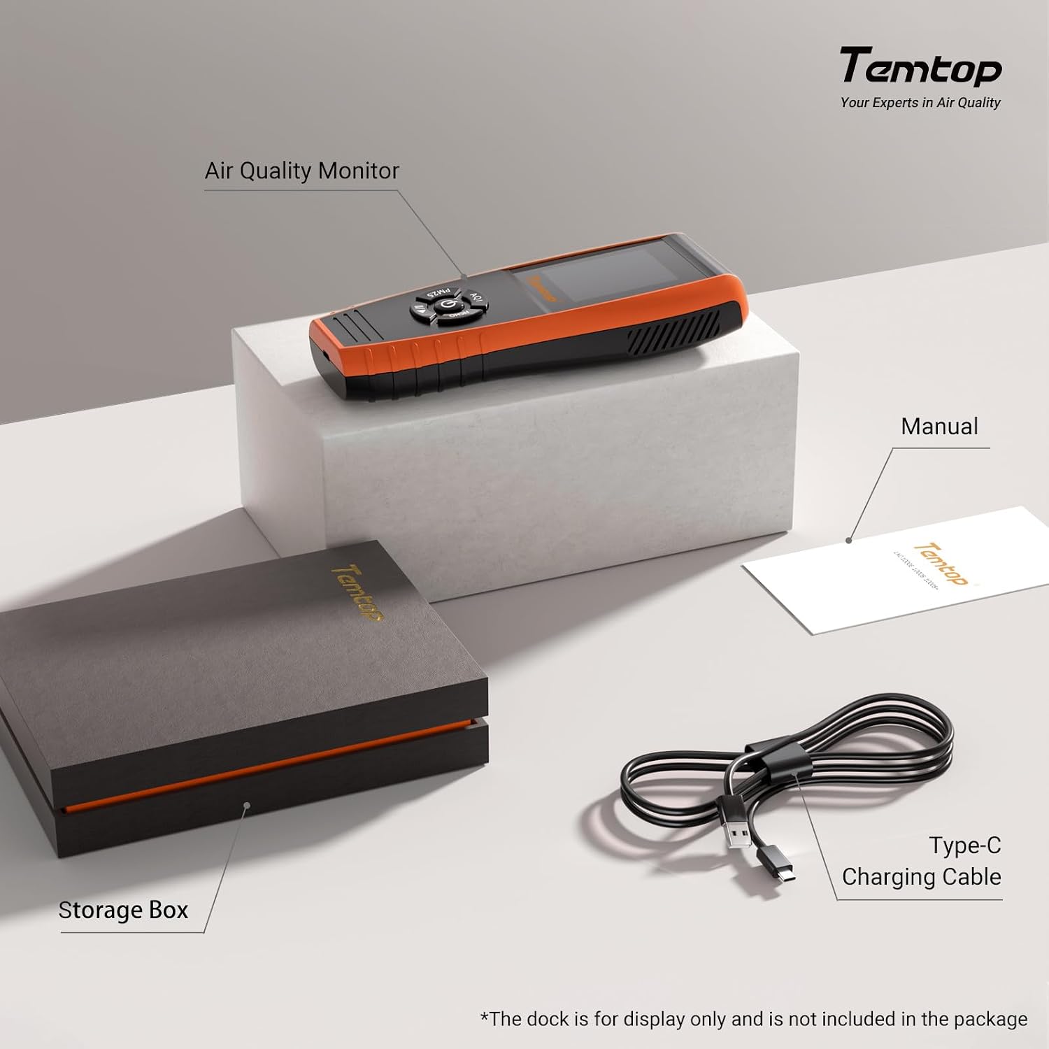 Temtop Air Quality Monitor PM2.5 PM10 Particle Counter, Formaldehyde, Temperature, Humidity