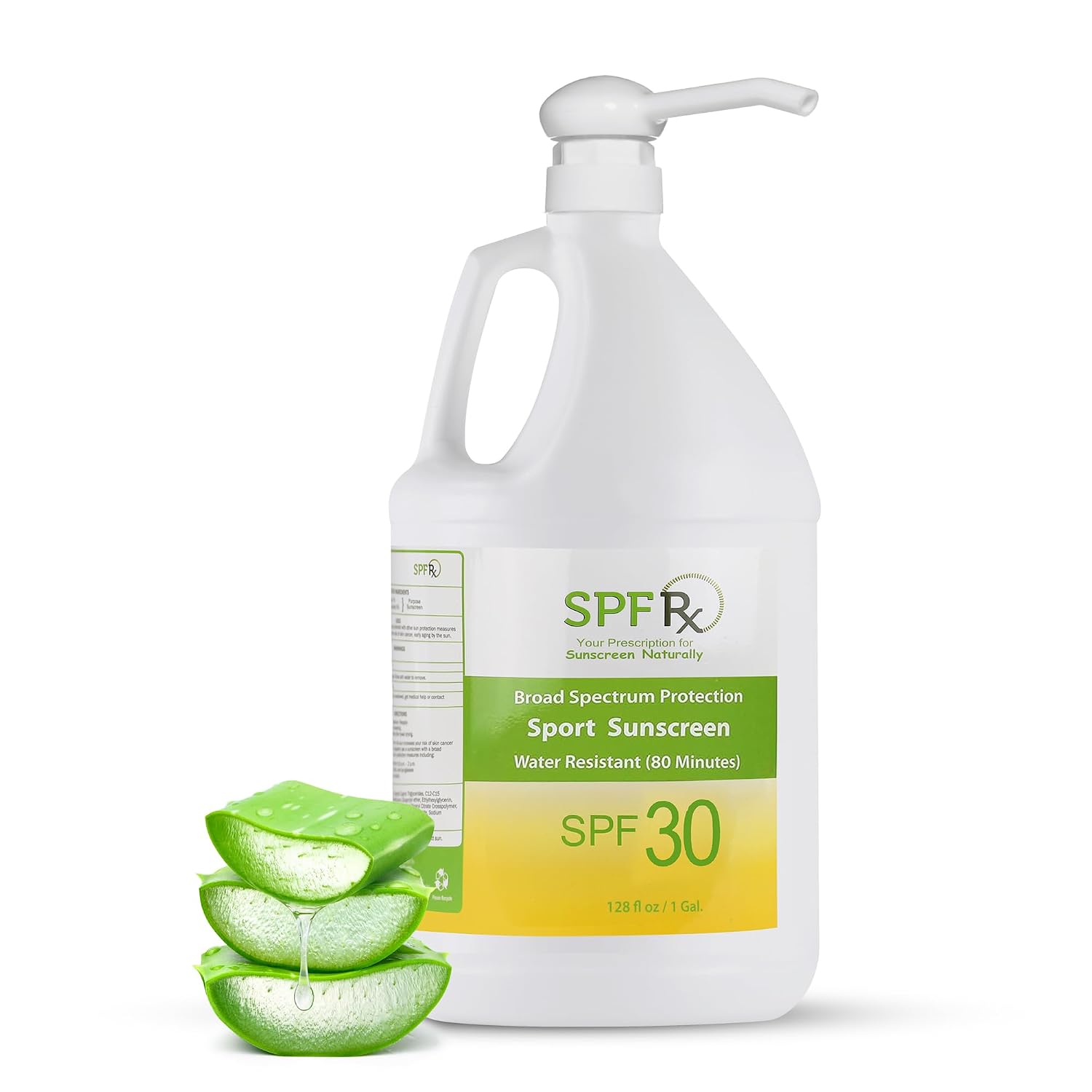 SPF 30 Sport Lotion- Water Resistant Sunscreen Broad Spectrum UVA & UVB Protection Non Greasy Residue Sunscreen Bulk, 1 Gallon