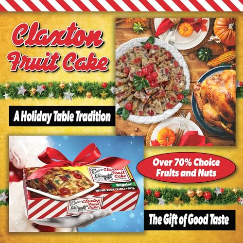 ClaxSnax Fruit Cake – 20 Slices Individually Wrapped By-The-Slice | Old-Fashioned Claxton Recipe | Holiday Fruitcake Since 1910 | Convenient Snack