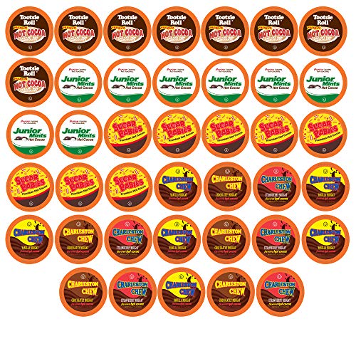 Junior Mints Hot Chocolate Pods, Mint Chocolate Flavor, Compatible with Keurig K-Cup Brewers, 40 Count - Chocolatey Peppermint Cocoa