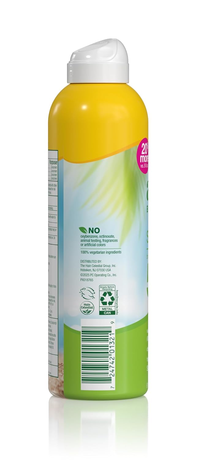 Alba Botanica Sensitive Sunscreen Spray for Face and Body, Fragrance-Free, Broad Spectrum SPF 50, Water Resistant, 5 fl. oz. Bottle