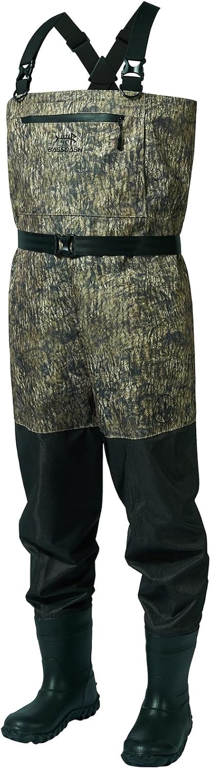 BASSDASH Camo Breathable Boot Foot Hunting Waders Ripstop Lightweight Chest Wader for Fishing ATV