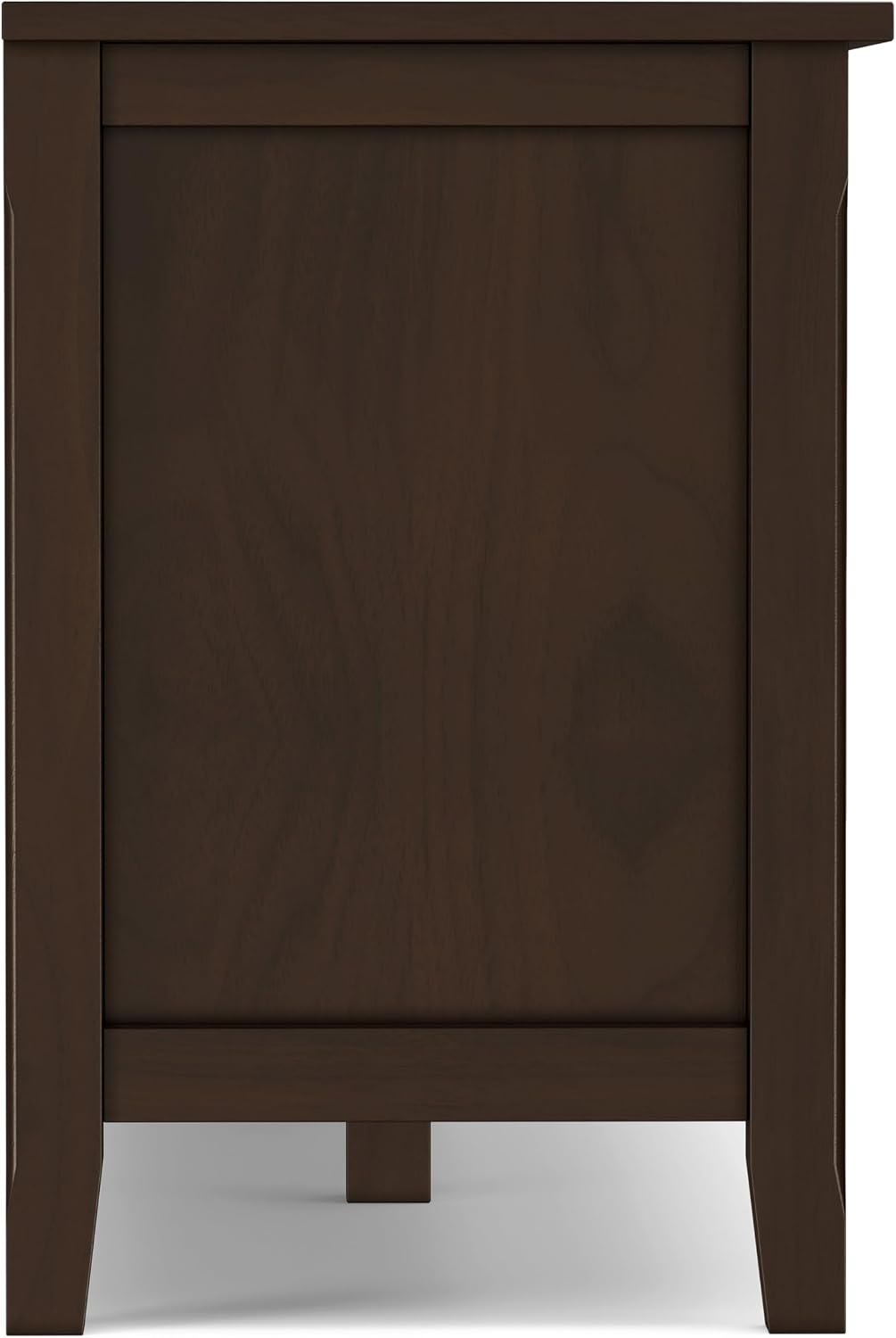 SIMPLIHOME Warm Shaker 47" Wide Solid Wood TV Stand in Light Golden Brown