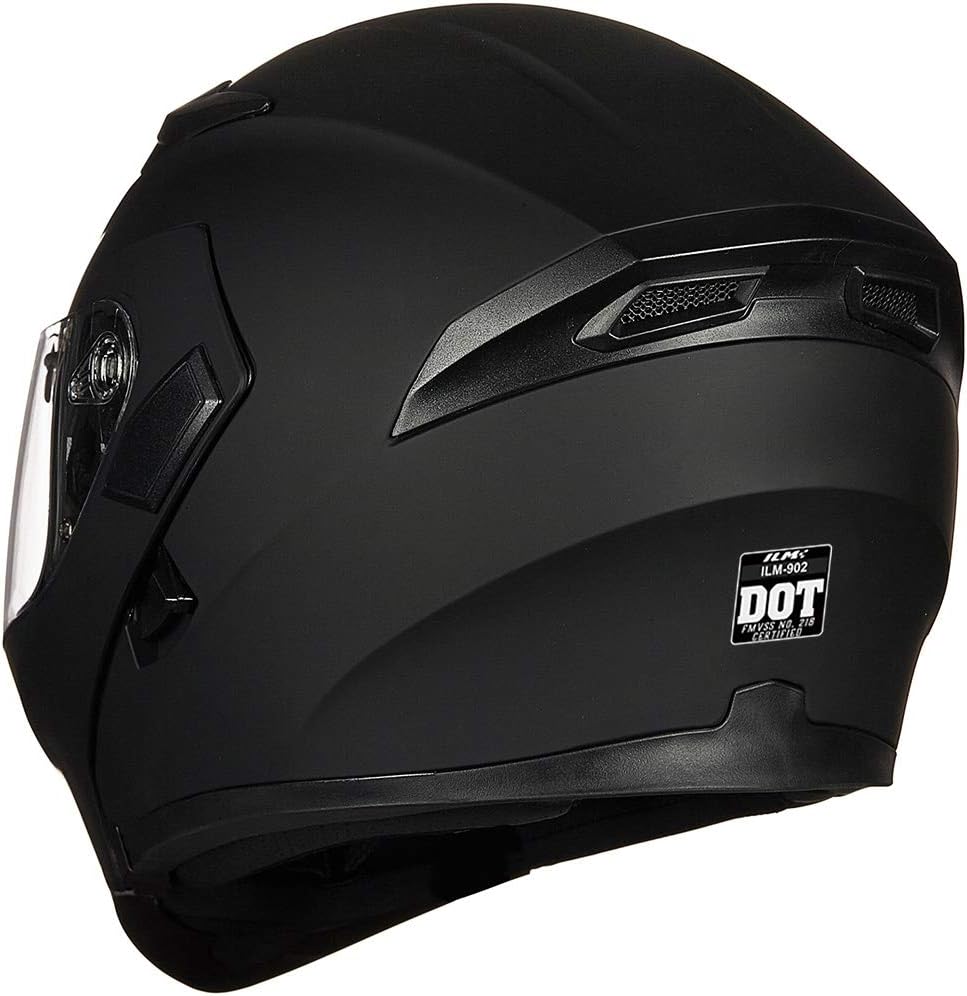 ILM Motorcycle Dual Visor Flip up Modular Full Face Helmet DOT Model 902/902L