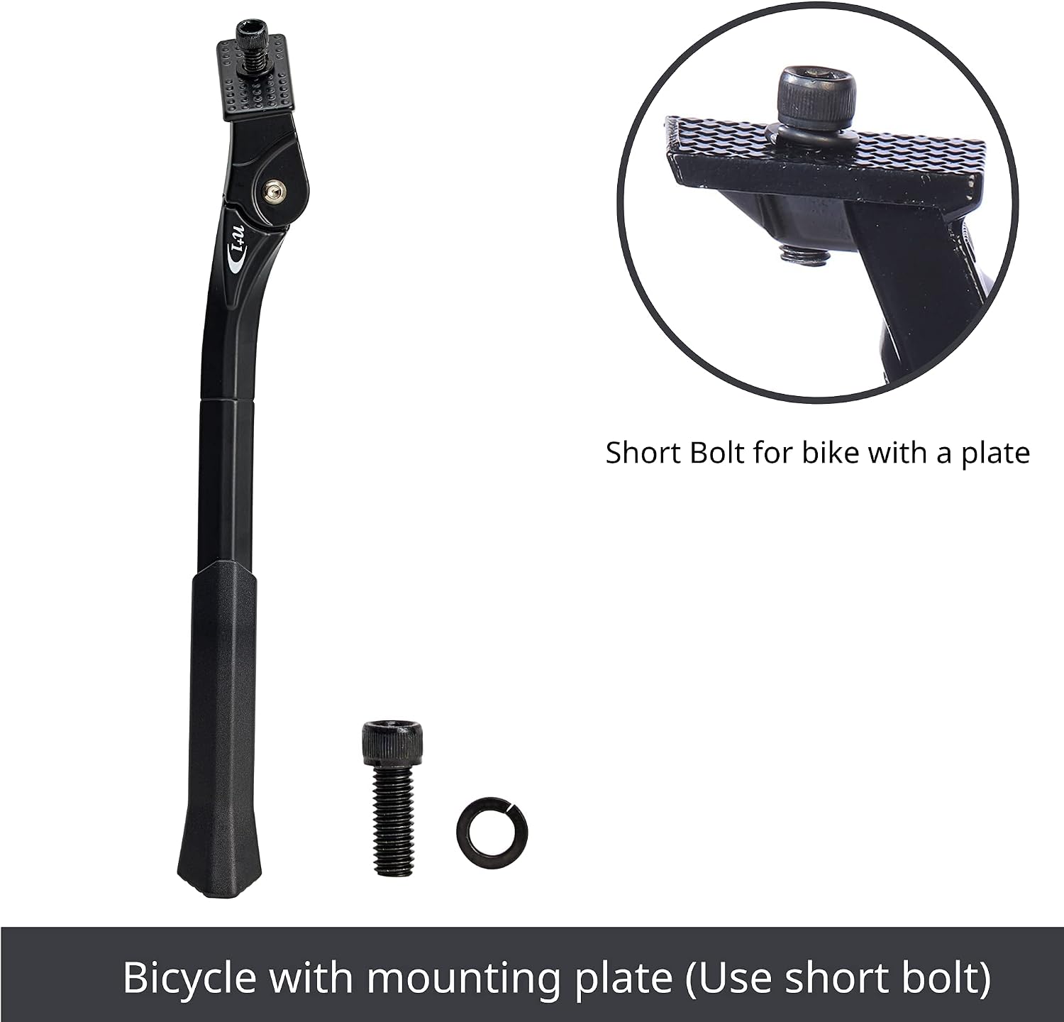 N+1 Aluminum Alloy Center Mount Kickstand | For 20"-28" Mountain, Road, BMX, MTB & Kids' Bikes