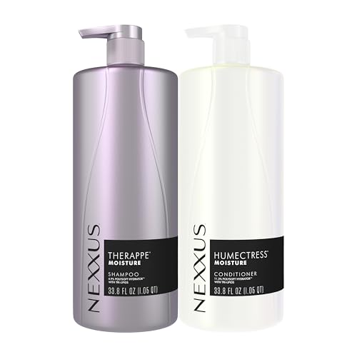 Nexxus Therappe Humectress Shampoo Conditioner 2 Count for Ultimate Moisture for Dry Hair Powered by Polysoft Hydrator Technology with Tri-lipids 33.8 fl oz
