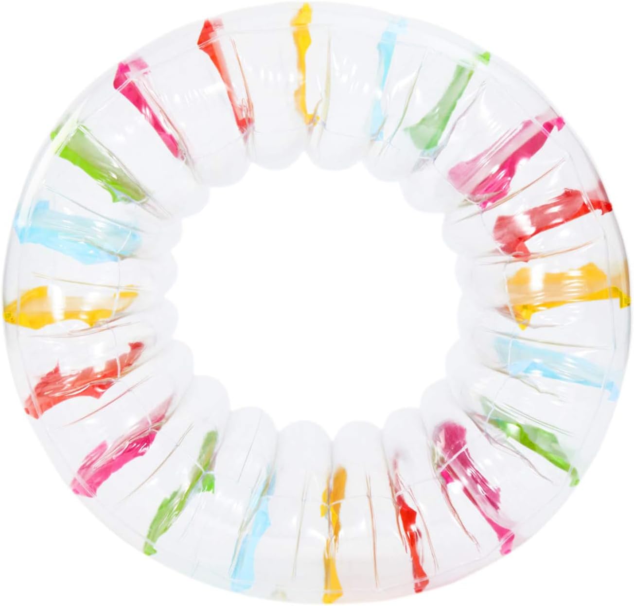 MorTime Inflatable Roller Float, 40'' Colorful Water Wheel, Swimming Pool Roller Toy for Kids and Adults Outdoors