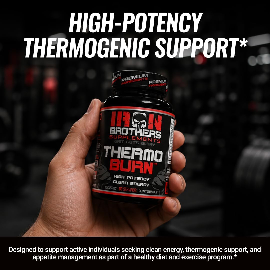 Iron Brothers Thermo Burn Hardcore Fat Burner – High Stim Thermogenic with Yohimbine HCl
