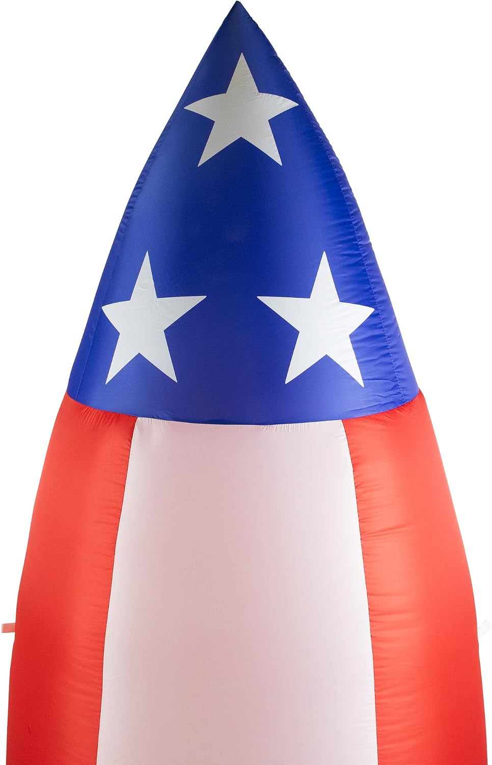 LED Lighted Inflatable Americana Rocket Outdoor Decoration - 8' - Clear Lights