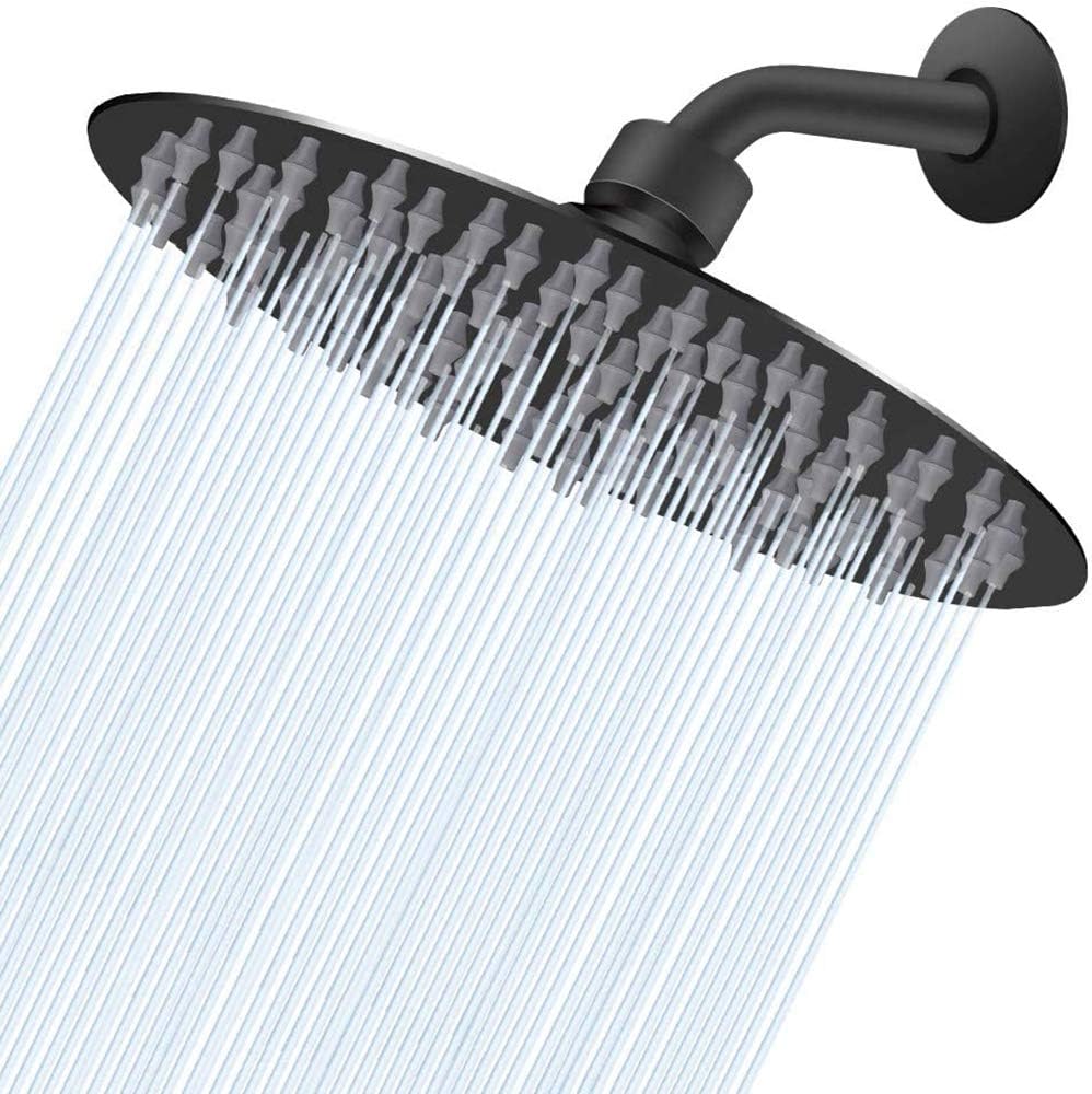 NearMoon Rain Shower Head, Ultra-Thin Design-Pressure Boosting, Awesome Some Experience, High Flow Stainless Steel Rainfall Head (10 Inch