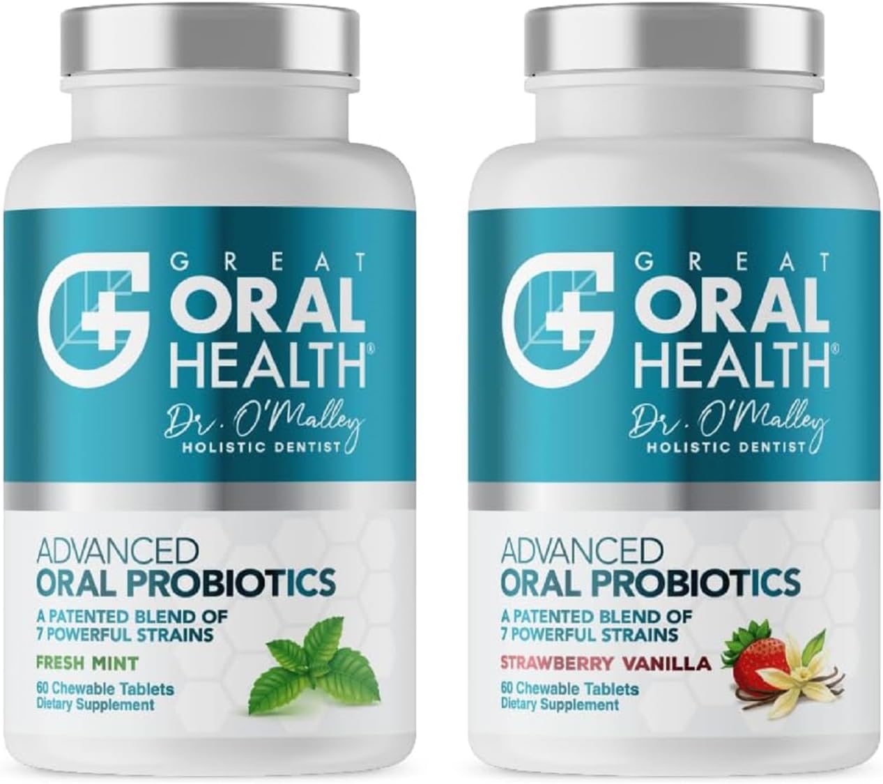 Oral Probiotics for Mouth Bad Breath Treatment for Adults; Dentist Formulated Dental Probiotics for Teeth and Gums Health & Chronic Halitosis with BLIS K12 M18, 60 Chewable Oral Health Tablets Mint