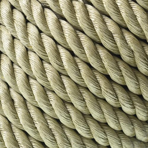 100 Feet 1 inch Diameter Twisted Manila Rope, Twisted 3 Strand, Polypropylene Rope for Indoor Outdoor Use for Landscaping, Tug of War