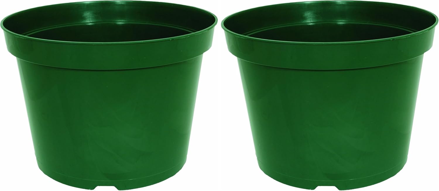 Akro-Mils AZE10001B71 Round Grower Pot, Green, 10-Inch