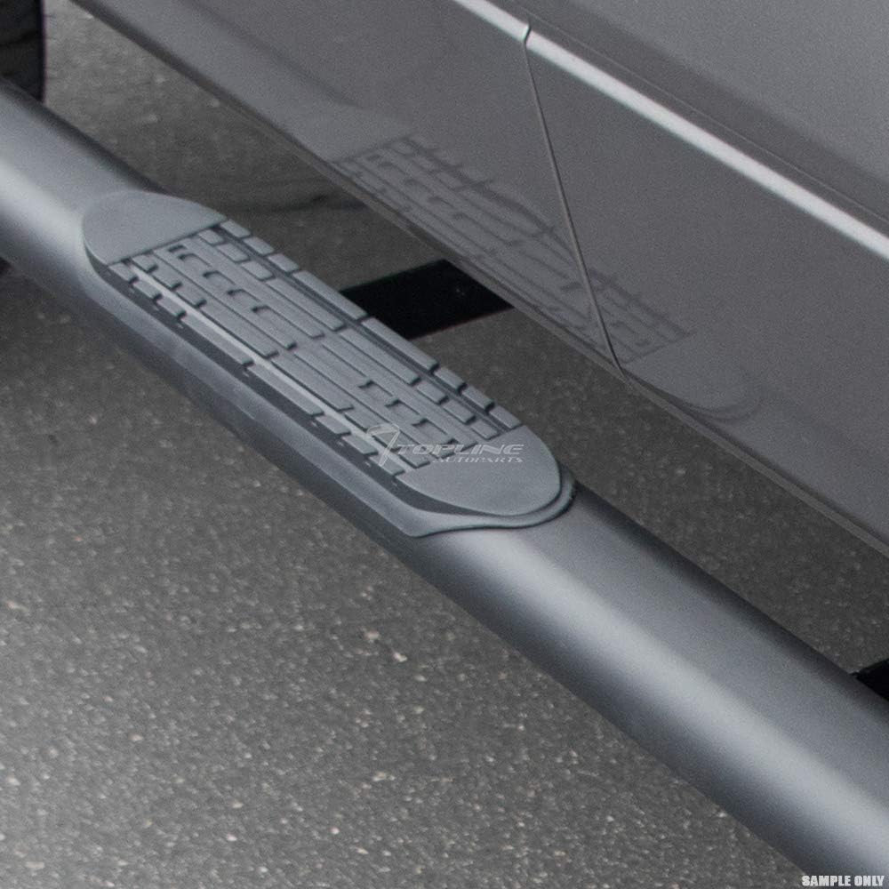 4" Oval Matte Black Side Step Nerf Bars Rail Running Boards Compatible with 04-24 Titan / 16-24 Titan XD Crew Cab