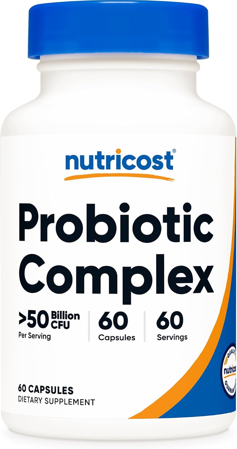 Nutricost Probiotic Complex (50 Billion CFU) 60 Capsules, for Men and Women | Vegetarian Capsules, GMO-Free, Gluten-Free