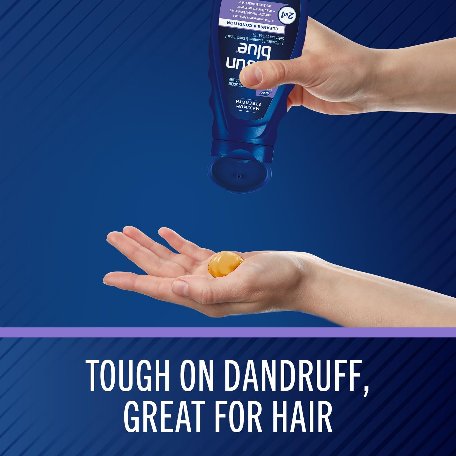 Selsun Blue 2-in-1 Antidandruff Shampoo & Conditioner, Maximum Strength 2-in-1 Treatment With Selenium Sulfide, 11 fl. oz.