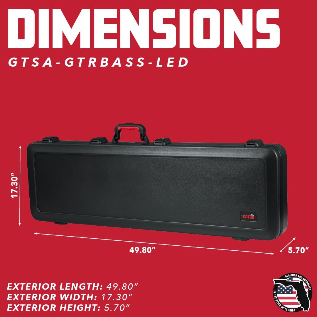 Gator Cases Molded Flight Case For SG Style Double Cut Away Guitars With TSA Approved Locking Latch, (GTSA-GTRSG)