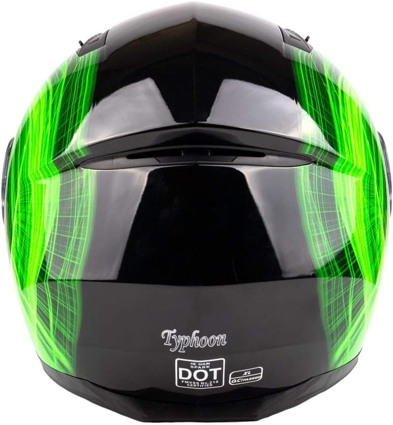 Adult Modular Motorcycle Helmet DOT w/Retractable Sunglass Full Face Flip-up Typhoon TH158