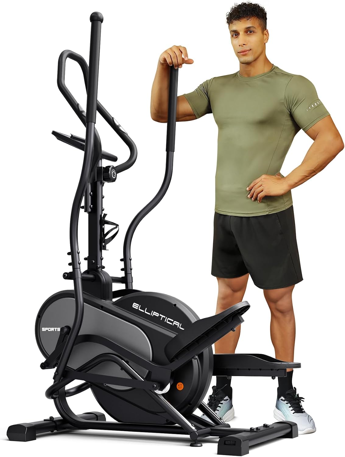 Dripex Elliptical Exercise Machine, 3-in-1 Cardio Climber Stepper Elliptical Machine for Home, Elliptical Training Machines with 16-Level Resistance