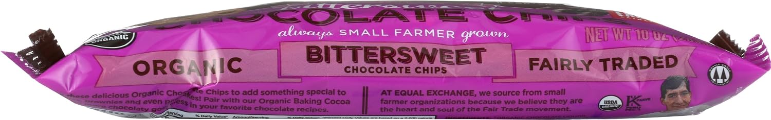 Equal Exchange, Chip Chocolate Bittersweet Organic, 10 Ounce