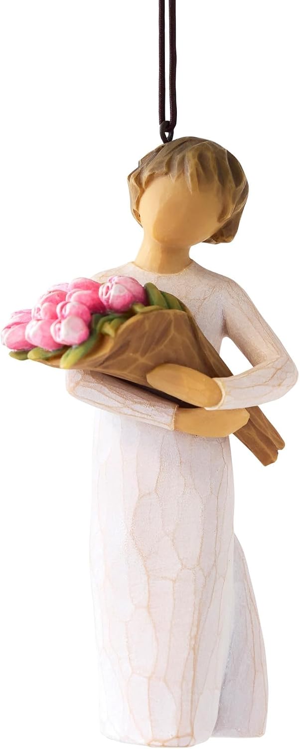 Willow Tree Holy Family, Sculpted Hand-Painted Hanging Ornament | Sentimental Keepsake Gift for Loved Ones, Cast from a Susan Lordi Original Carving, Cast Resin, Ready to Hang