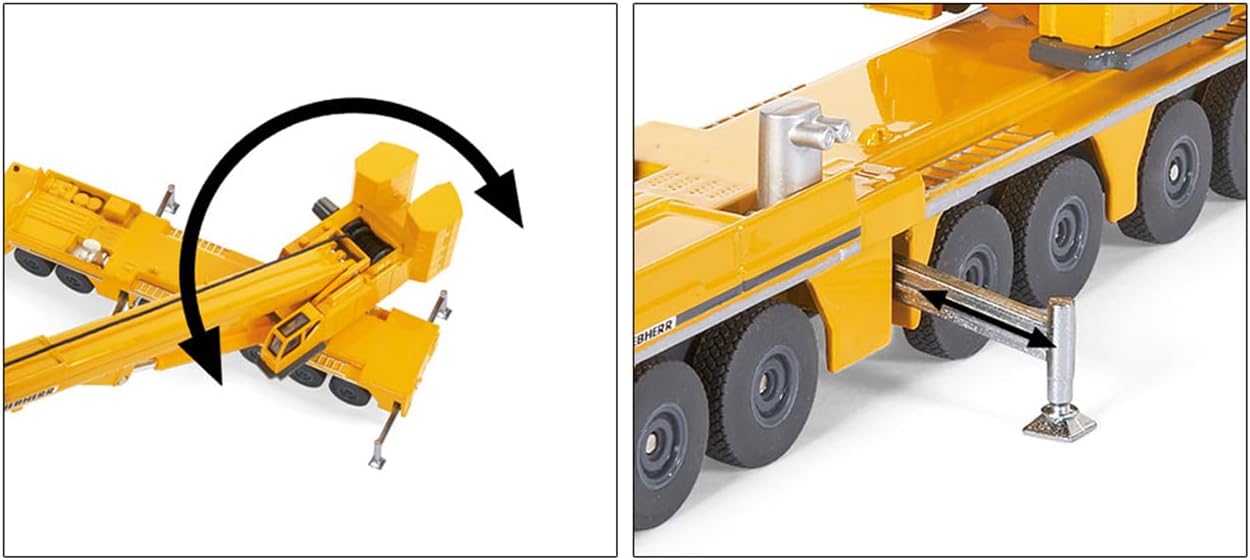 Siku 1886, Liebherr Mobile Crane, 1:87, Metal/Plastic, Yellow, Movable Parts
