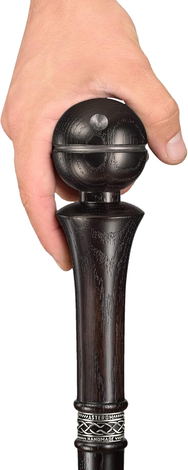 Asterom Wooden Walking Stick for Men and Women - Cool Knob Walking Cane