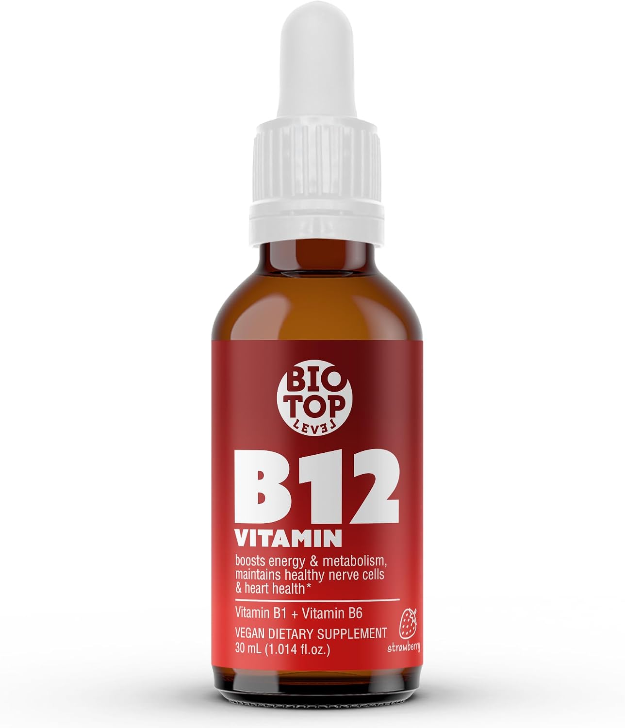 Vitamin B12 Sublingual Liquid Drops (5000 mcg) Plus B1 & B6 in Fastest Absorption Way. Best Formula to Support Brain Cells & Nerve Tissue