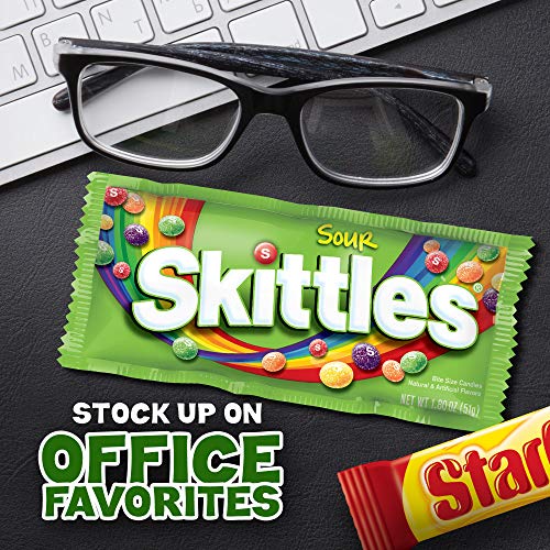 SKITTLES & STARBURST Assorted Candy Variety Pack Bulk Box 18 Count 37.05 oz | Everyday snacking, snack box, mix candy assortment bulk candy fruity candies bulk box for fundraising, snacking, road trips