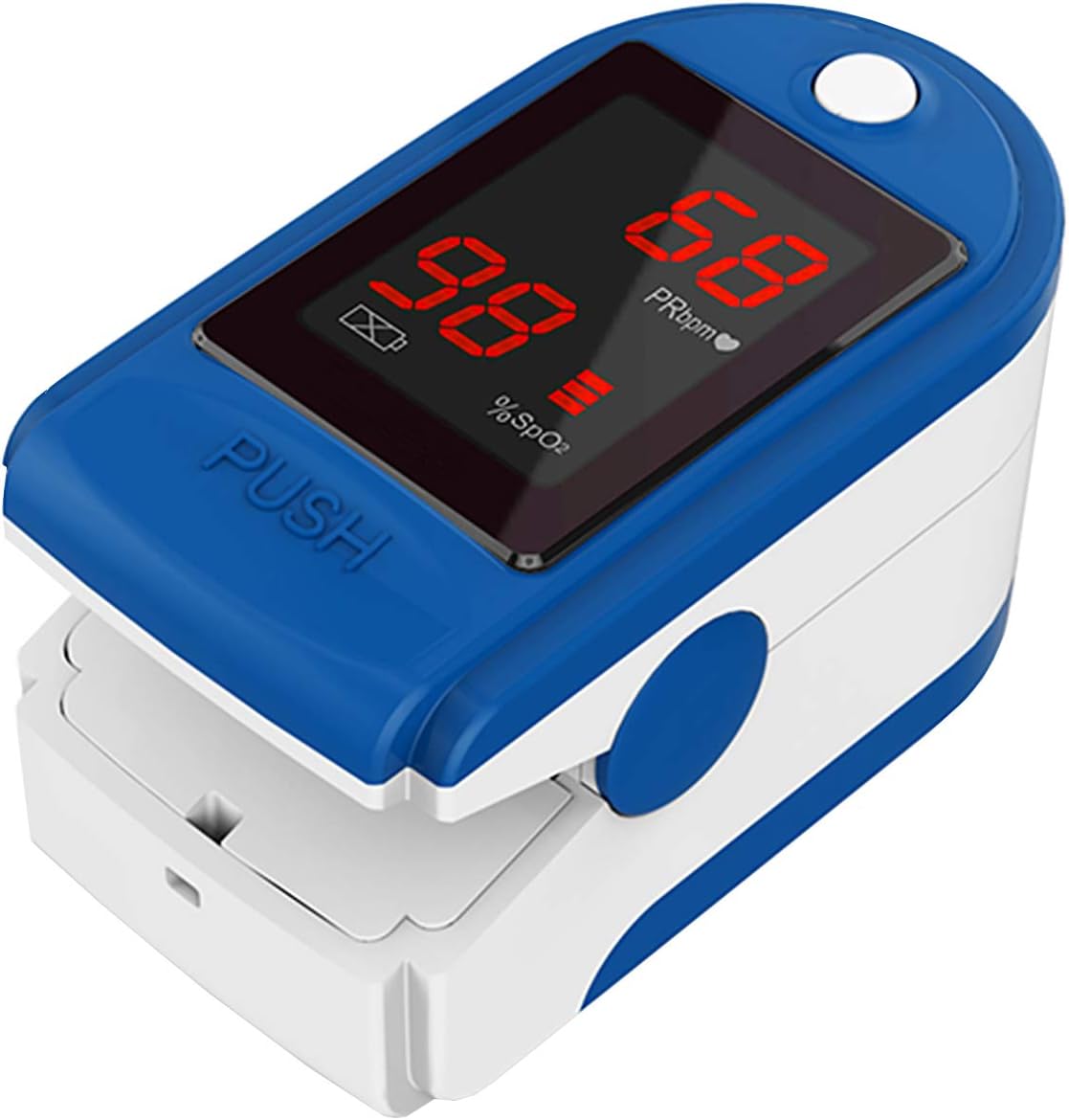 Concord Basics Fingertip Pulse Oximeter - Blood Oxygen Saturation Monitor with Carrying Case, Batteries, Silicone Cover & Lanyard - Easy to Use