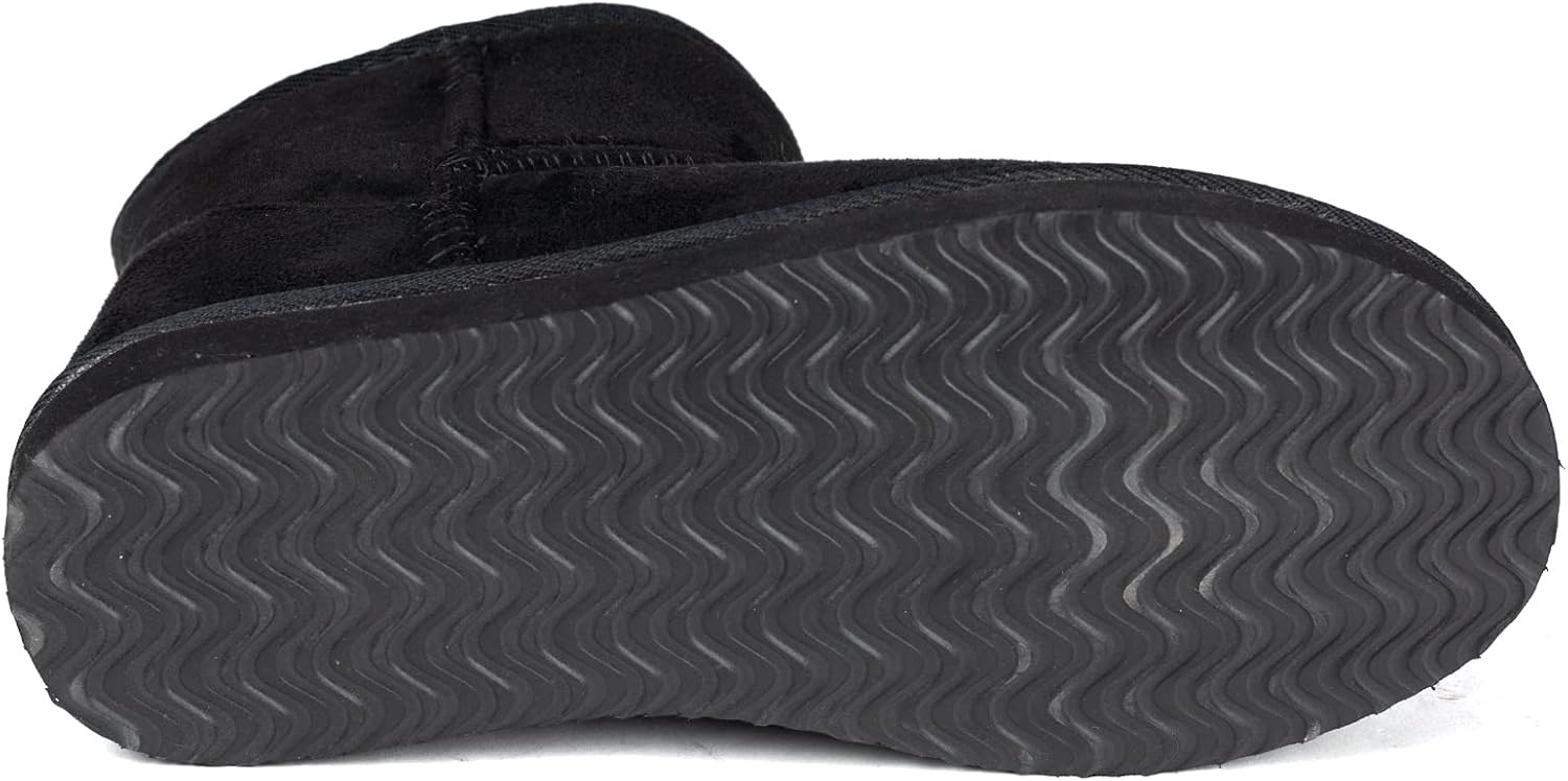 Zizor Women's Cozy Short Bootie Slippers, Winter Warm Hard Bottom House Shoes with Fuzzy Lining