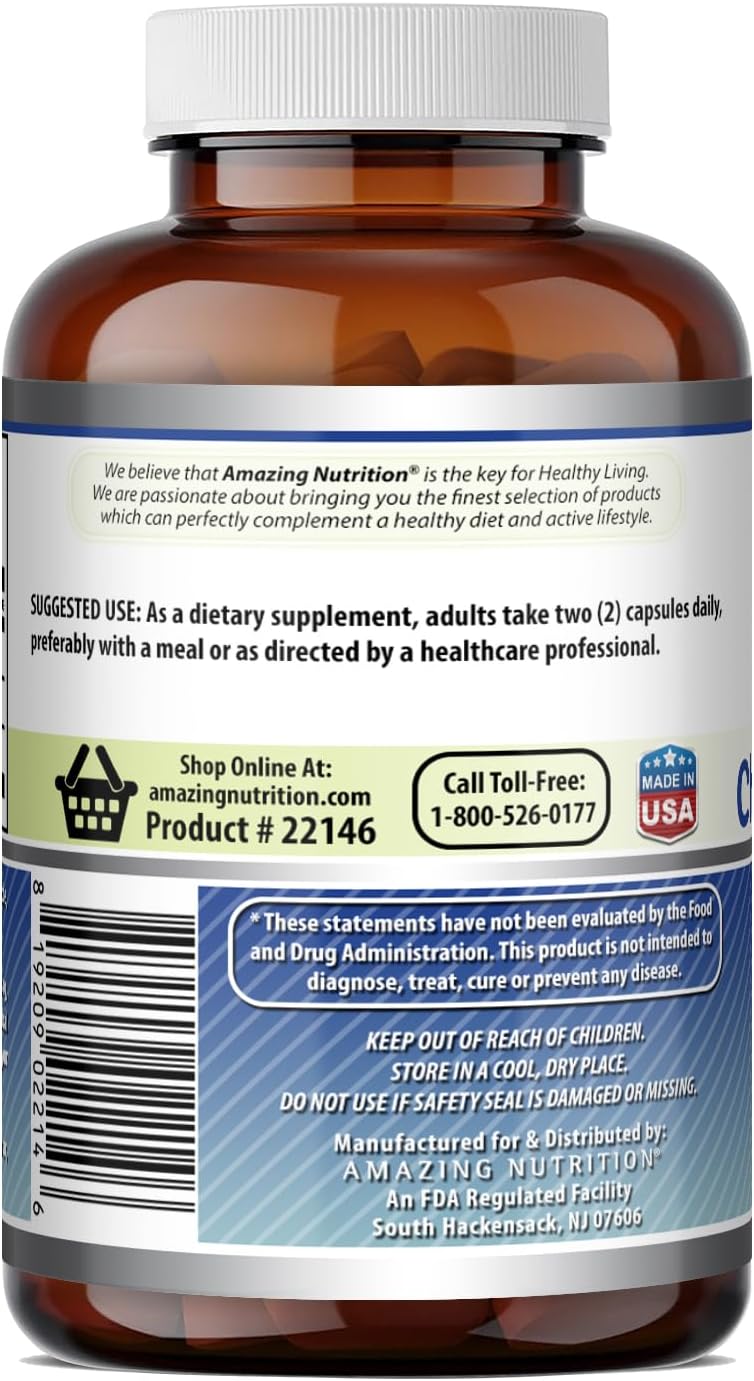 Amazing Formulas Glucosamine Chondroitin & MSM Supplement | 1850 Mg per Serving | 240 Capsules | Non-GMO | Gluten-Free | Made in USA