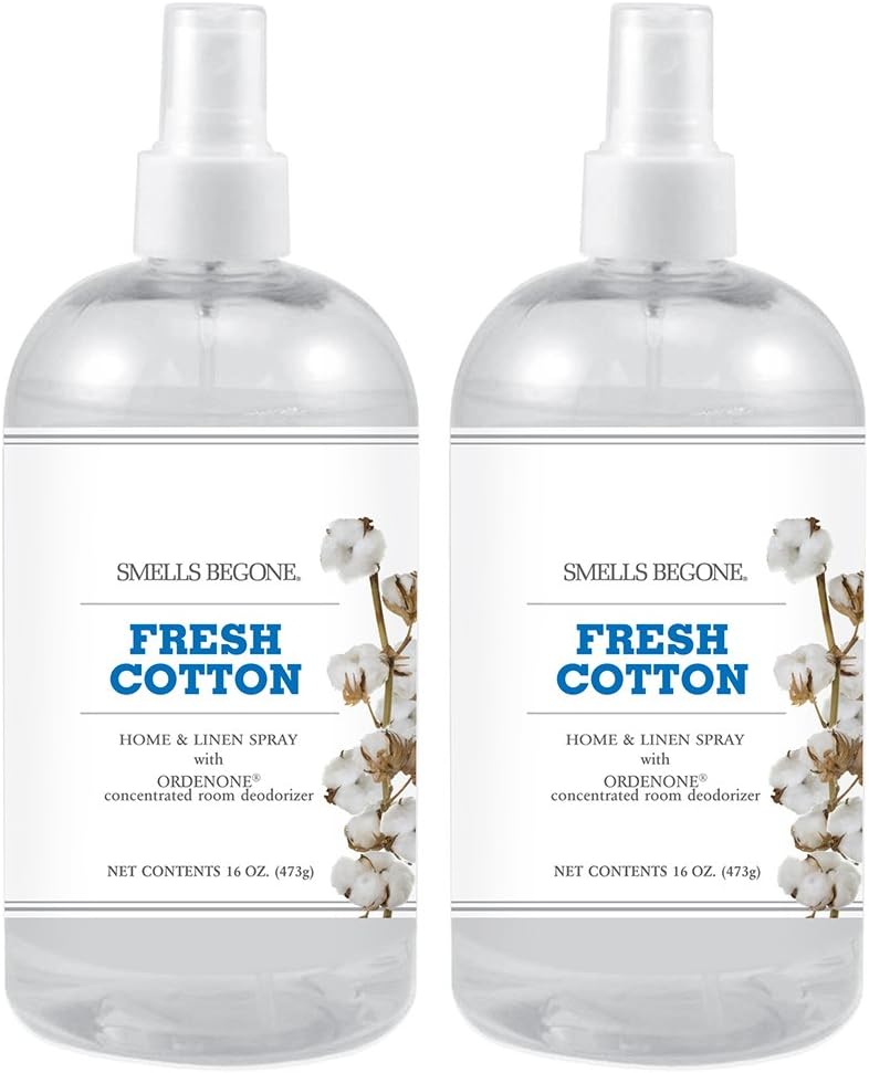SMELLS BEGONE Air Freshener Home & Linen Spray - 16 oz, Pack of 2 - Odor Eliminator - Made with Essential Oils (Lavender)