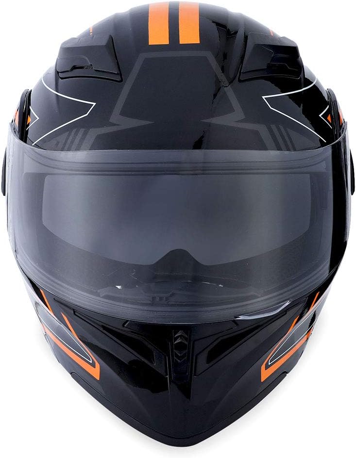 1Storm Motorcycle Modular Full Face Helmet Bike Flip up Dual Visor Sun Shield: HB89 Matt Black