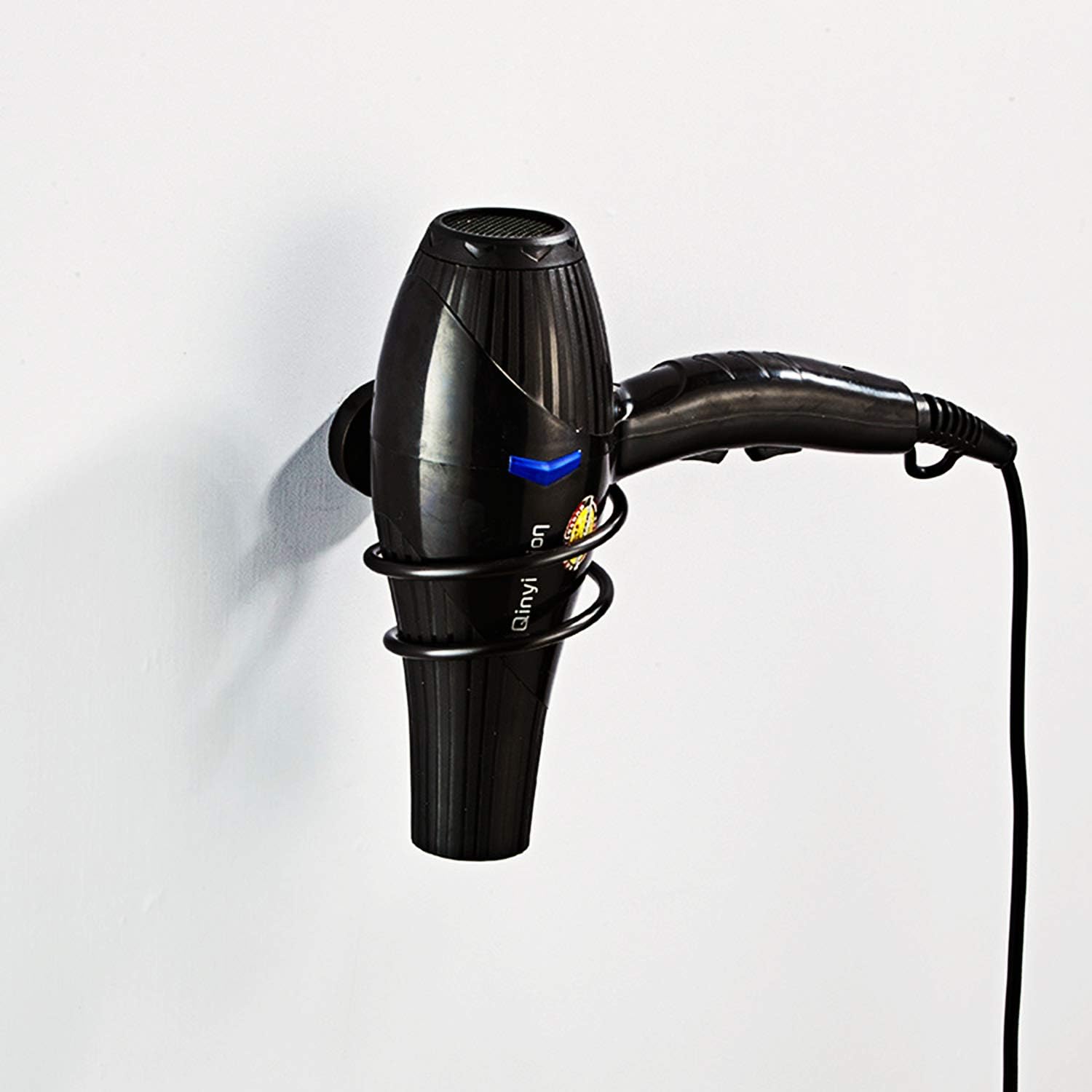 Hair Dryer Holder Stainless Steel Chromed (Black)