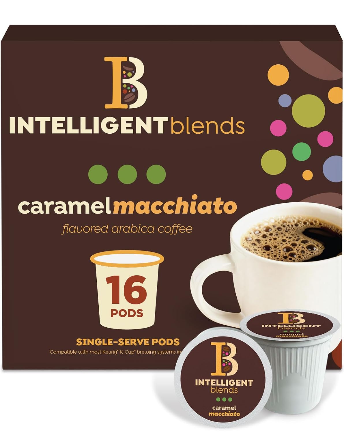 Intelligent Blends Dark Roast Coffee Pods 100ct Keurig Compatible
