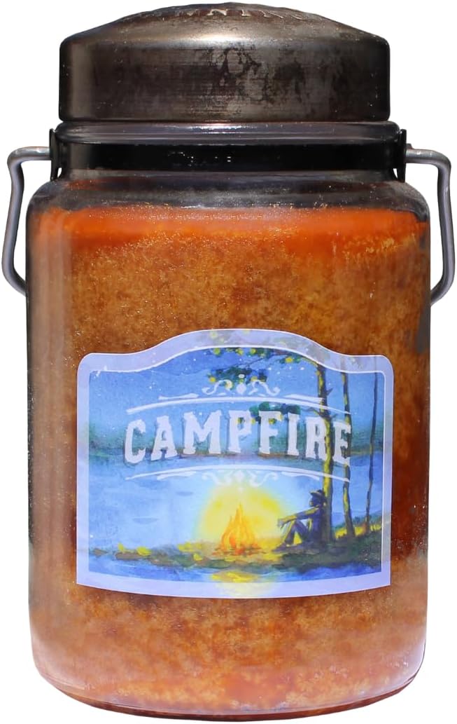 McCall’s Candles | Hot Buttered Rum | 26 oz Scented Candle | USA-Poured | Vintage Rustic Jar with Carrying Handle | Warm Buttery Spiced Rum Fragrance