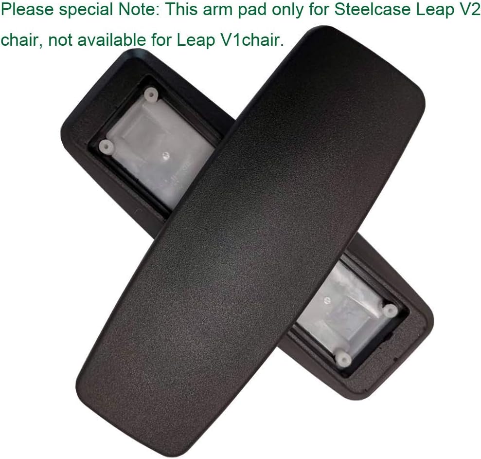 New Replacement Arm Pads Caps for Steelcase Leap V2, Amia Office Chair Black (2pc)