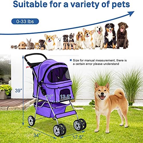 Best 4 Wheels Pet Stroller for Dog and Cat Stroller