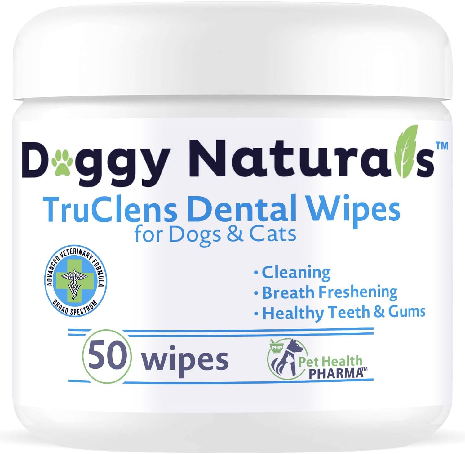 Truseb | Dental TRUCLENS Wipes for Dogs and Cats (50ct Wipes)