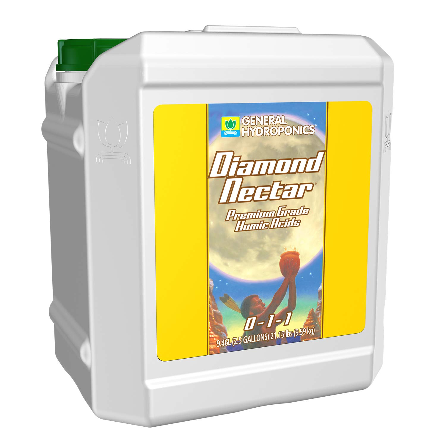 General Hydroponics GH1352 Diamond Nectar 0-1-1 Premium Grade Humic Acid for Soil, Soilless Mixes, Coco & Hydroponics, 1 Quart, Orange
