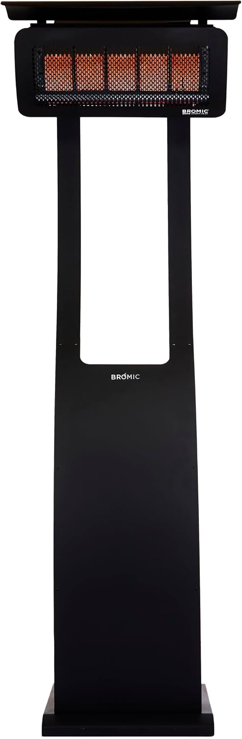 Bromic Tungsten Smart Heat Freestanding 11000W Gas Patio Heater - Propane Gas (LPG), 500 Series, 110V, Black Finish - BH0510001