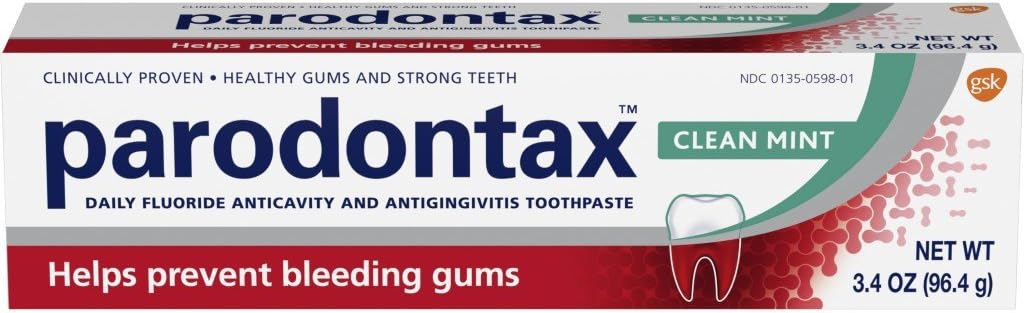 Parodontax Toothpaste for Bleeding Gums, Gingivitis Treatment and Cavity Prevention, Clean mint - 3.4 Ounces