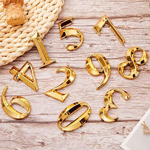 Jetec 10 Pieces 3D Mailbox Numbers 0-9 Self Adhesive 2 Inch Address Numbers Stickers Door House Style Street Mailbox Sign for Apartment Home and