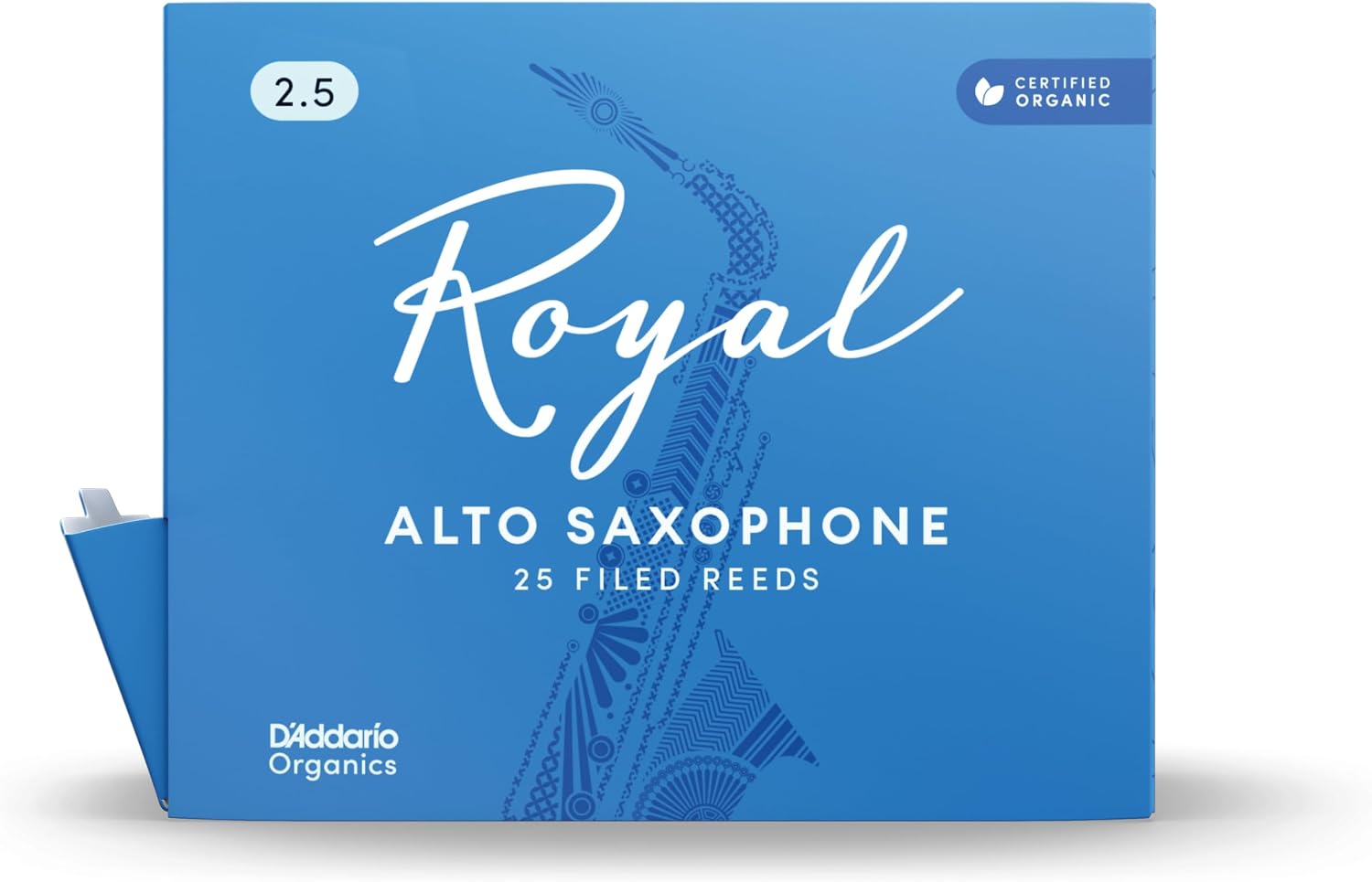 D'Addario Organics Royal Alto Saxophone Reeds Strength 1.5, 3-Pack